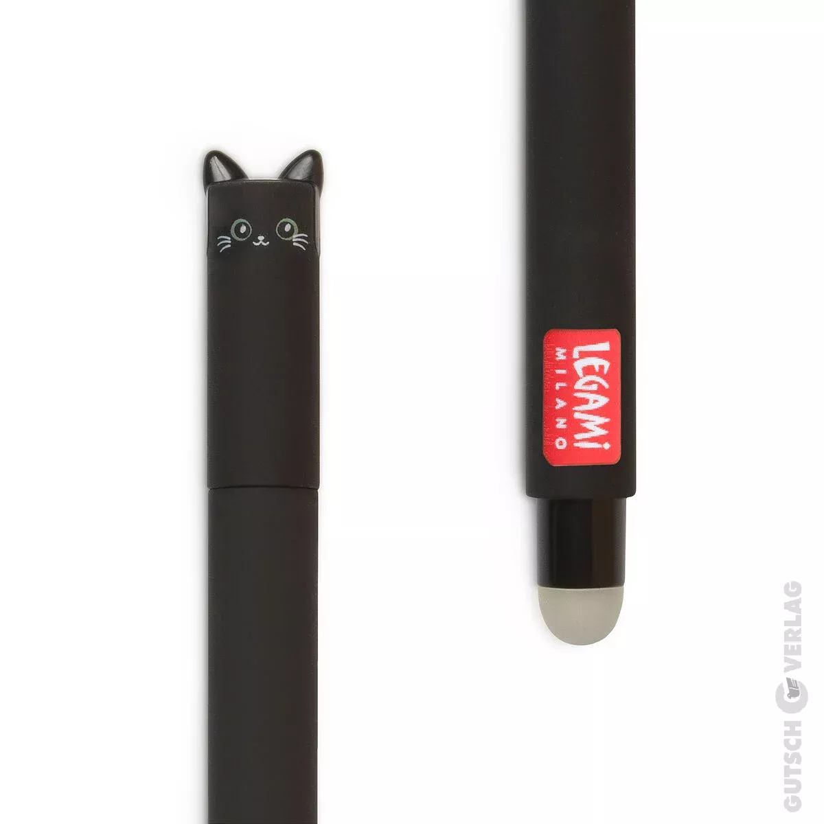 Niedlicher Stift mit schwarzem Katzenmotiv, verspieltem Design und Soft-Touch-Spitze für Touchscreen-Geräte.